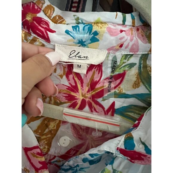 Elan Floral Drawstring waist romper size M - Picture 5 of 6